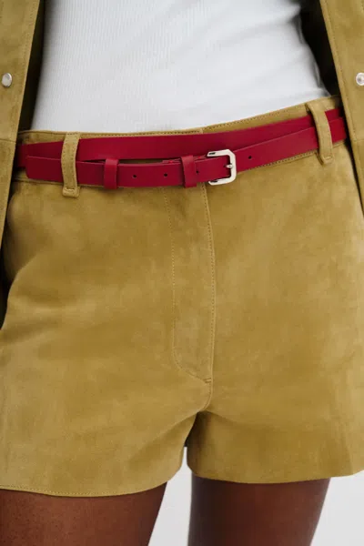 Filippa K Leather Wrap Belt In Red