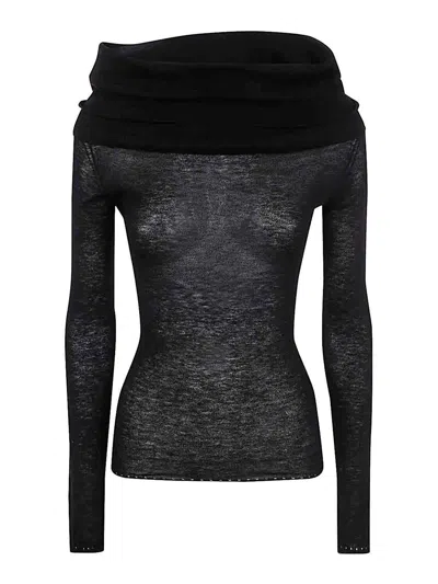 Filippa K Light Off Shoulder Top In Black