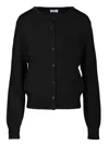Filippa K Light Weight Crewneck Cardigan Knitwear Black