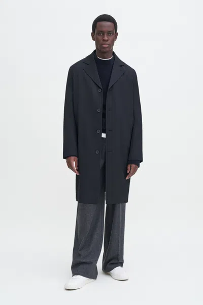 Filippa K Lightweight Twill Overcoat In Black