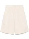 Filippa K Beige Linen And Cotton Blend Shorts