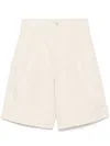 Filippa K Relaxed Pleated Cotton Linen Skirt In Neutral