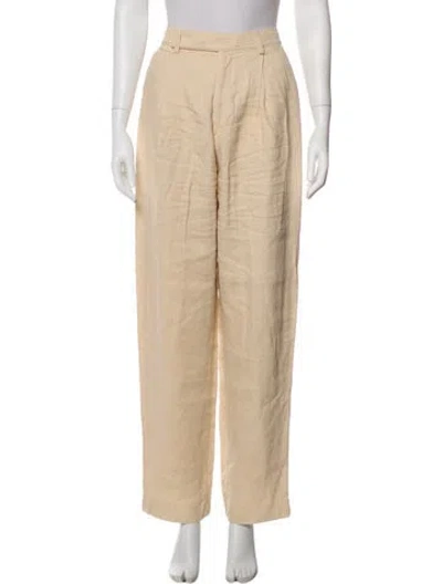 Pre-owned Filippa K Linen Wide Leg Pants In Neutrals