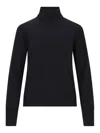 Filippa K Ribbed Turtleneck Sweater Long Sleeves In Black