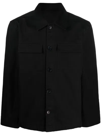 Filippa K Long-sleeve Button-up Shirt Jacket In Black