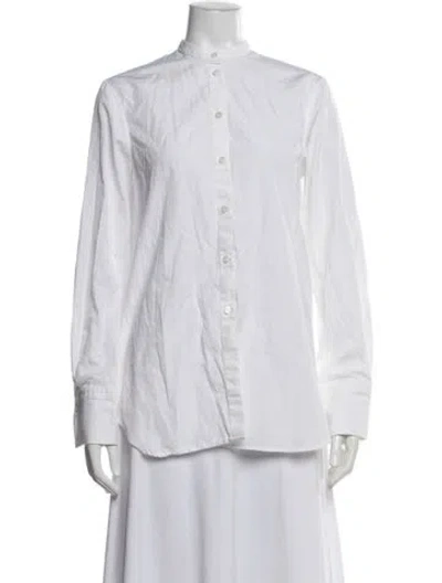 Pre-owned Filippa K Long Sleeve Button-up Top In White
