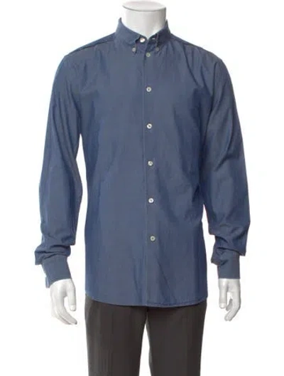 Pre-owned Filippa K Long Sleeve Dress Shirt In Blue