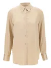 Filippa K Long-sleeved Silk Shirt In Brown