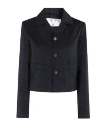 Filippa K Long-sleeved Suit Jacket In Black