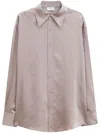 Filippa K Crinkled Long-sleeves Shirt Oversized Collar In Neutral