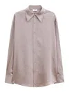 Filippa K Crinkled Long-sleeves Shirt Oversized Collar In Sand