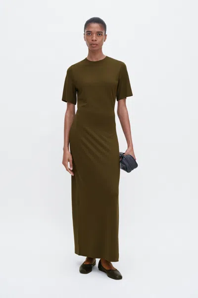 Filippa K Long T-shirt Dress In Green