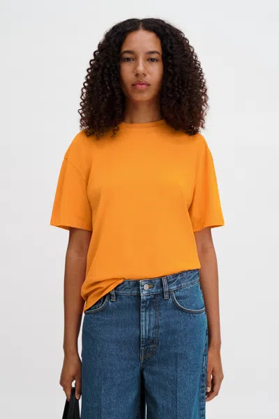 Filippa K Loose Fit Tee In Orange