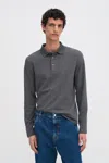 Filippa K Luke Stretch Polo Shirt In Gray