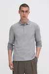Filippa K Luke Stretch Polo Shirt In Gray