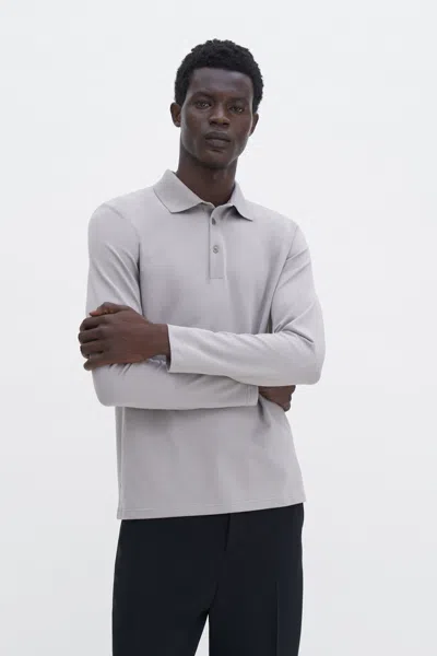 Filippa K Luke Stretch Polo Shirt In Grey