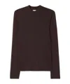 Filippa K Topp Lyocell Cashmere Mock Neck Brun In Black