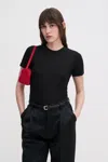 Filippa K Lyocell Cashmere Tee In Black