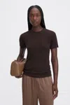 Filippa K Lyocell Cashmere Tee In Brown