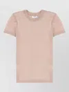 Filippa K Beige Solid Crew Neck T-shirt In Brown