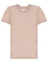 Filippa K Beige Solid Crew Neck T-shirt In Pink