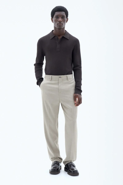 Filippa K Mateo Wool Trousers In Beige