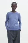 Filippa K Merino R-neck Sweater In Blue