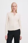 Filippa K Merino Short Cardigan In White