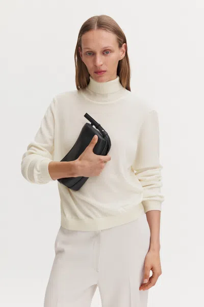 Filippa K Merino Turtleneck Sweater In White