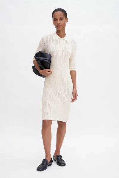 Filippa K Mesh Knit Dress In White
