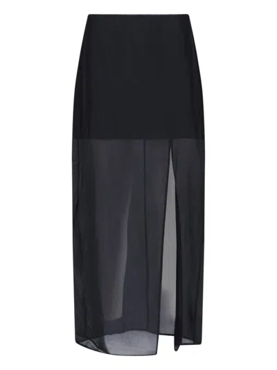 Filippa K Midi Skirt "slip" In Black