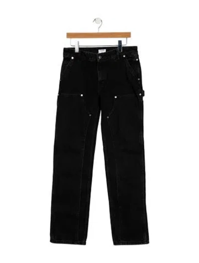 Pre-owned Filippa K Mid-rise Straight Leg Jeans In Black