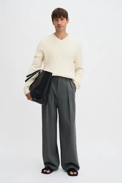 Filippa K Milo Pinstripe Trousers In Gray