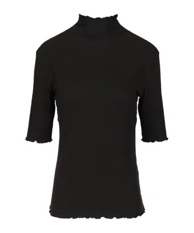 Filippa K Mock-neck T-shirt In Black