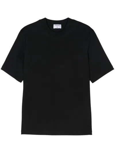 Filippa K Mock Neck Tee In Black