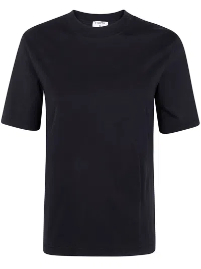 Filippa K Mock Neck Tee In Black