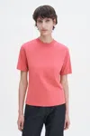 Filippa K Mock Neck Tee In Red