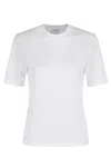 Filippa K Ribbed-knit Mock Neck Top In White