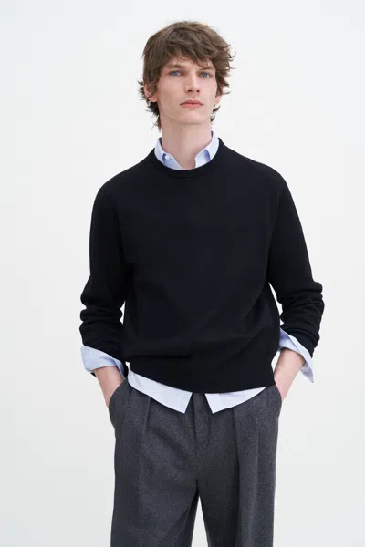 Filippa K Moss Knit Sweater In Black