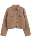Filippa K Short Wool Cashmere Jacket In Brown
