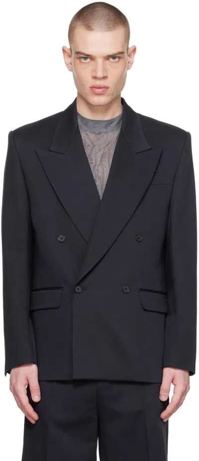 Filippa K Boxy Wool Blazer In Black