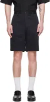 Filippa K Navy Creased Shorts In Navy