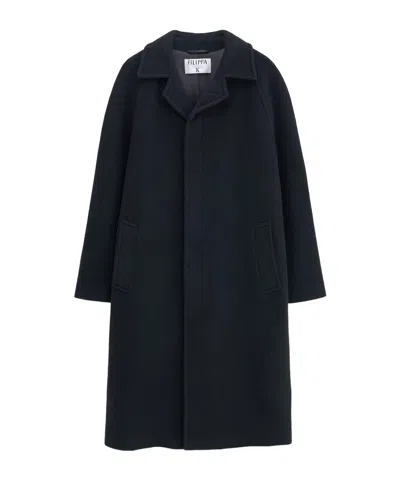 FILIPPA K NOTCHED-LAPELS SINGLE-BREASTED COAT