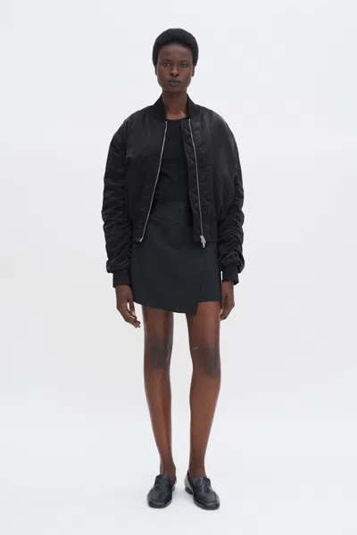 Filippa K Nylon Zip Jacket In Black
