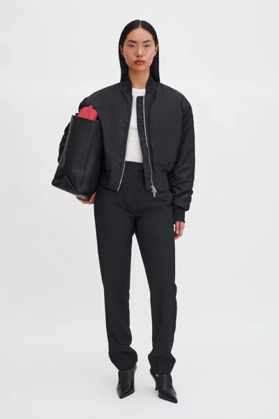 Filippa K Nylon Zip Jacket In Black