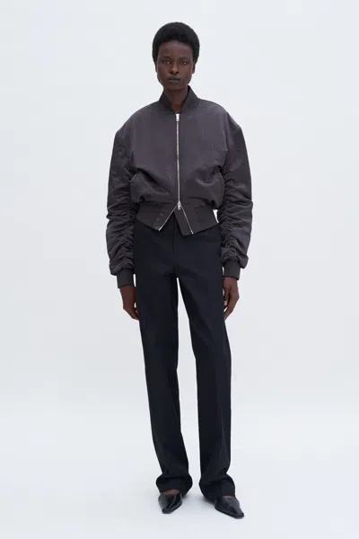 Filippa K Nylon Zip Jacket In Brown
