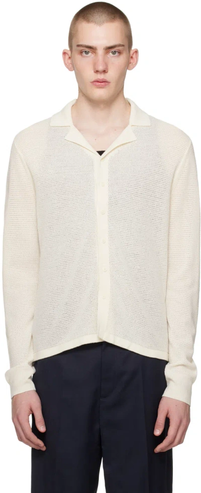 Filippa K Off-white Button Shirt In Ivory