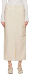 Filippa K Re:sourced Crepe Cargo Skirt In 9947 Ivory