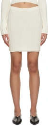 Filippa K Off-white Rib Miniskirt In 7815 Vanilla