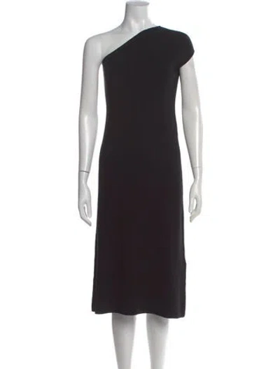 Pre-owned Filippa K One-shoulder Midi Length Dress In Black